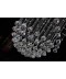 9 Light Spiral Three Spheres Modern K9 Crystal Sparkle Luxury Rain Drop Chandelier