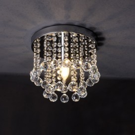 1 Light Modern K9 Crystal Sparkle Luxury Rain Drop Chandelier