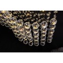 8 Light Wave Modern K9 Crystal Sparkle Luxury Rain Drop Chandelier