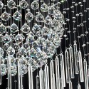 Square Ball Modern K9 Crystal Sparkle Luxury Rain Drop Chandelier