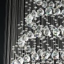 8 Light Round Modern K9 Crystal Sparkle Luxury Rain Drop Chandelier