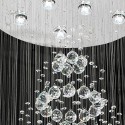 8 Light Round Modern K9 Crystal Sparkle Luxury Rain Drop Chandelier