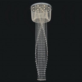 13 Light Round Modern K9 Crystal Sparkle Luxury Rain Drop Chandelier