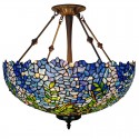 20 Inch Wisteria Stained Glass Pendant Light