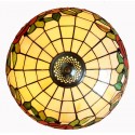 16 Inch Red Rose Stained Glass Table Lamp