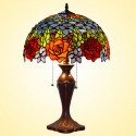 16 Inch Rose Stained Glass Table Lamp