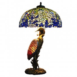 20 Inch Wisteria Stained Glass Table Lamp