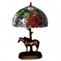 12 Inch Rose Stained Glass Table Lamp