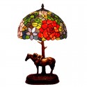 12 Inch Rose Stained Glass Table Lamp