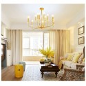 12 Light Retro Rustic Luxury Brass Chandelier