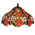 12 Inch Retro Rose Stained Glass Table Lamp