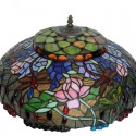 18 Inch Retro Lotus Dragonfly Stained Glass Table Lamp