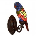 Rural Parrot Stained Glass Wall light