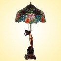 17 Inch Rose Stained Glass Table Lamp