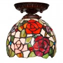 7 Inch Stained Glass Flush Mount