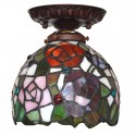 7 Inch Stained Glass Flush Mount