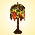 13 Inch Grape Stained Glass Table Lamp