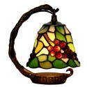 6 Inch Grape Stained Glass Table Lamp