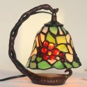 6 Inch Grape Stained Glass Table Lamp