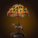 12 Inch Dragonfly Retro Stained Glass Table Lamp