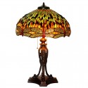 20 Inch Dragonfly Stained Glass Table Lamp