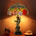 16 Inch Rose Stained Glass Table Lamp