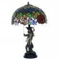 16 Inch Rose Stained Glass Table Lamp