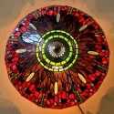 22 Inch Red Dragonfly Stained Glass Table Lamp