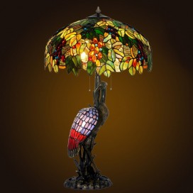 20 Inch Rural Stained Glass Table Lamp