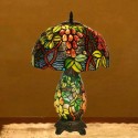 12 Inch Retro Grape Stained Glass Table Lamp