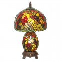 8 Inch Grape Stained Glass Table Lamp