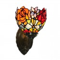 1 Light Rose Stained Glass Wall light