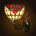 1 Light Baroque Stained Glass Wall light