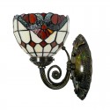 1 Light Baroque Stained Glass Wall light