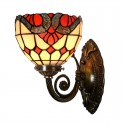 1 Light Baroque Stained Glass Wall light