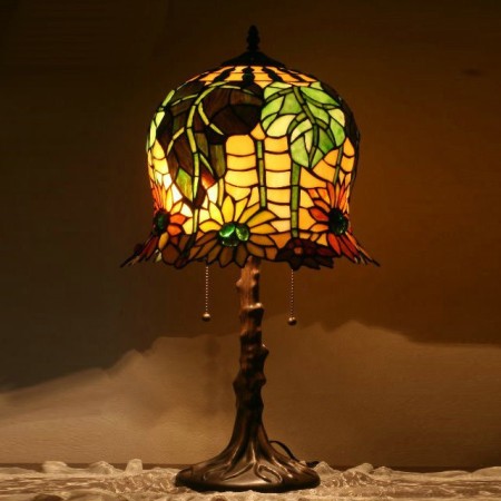 14 Inch Sunflower Stained Glass Table Lamp