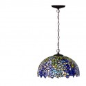 16 Inch Wisteria Stained Glass Pendant Light