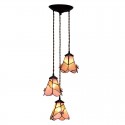 3 Light Stained Glass Pendant Light