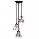 3 Light Stained Glass Pendant Light