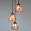 3 Light Stained Glass Pendant Light