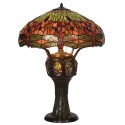 22 Inch Red Dragonfly Stained Glass Table Lamp