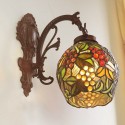 7 Inch Rural Grape 1 Light Stained Glass Wall light