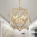 6 Light Retro Rustic Luxury Brass Chandelier