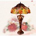 18 Inch Rose Stained Glass Table Lamp