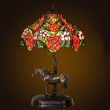 12 Inch Rose Stained Glass Table Lamp