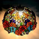 16 Inch Rose Grape Stained Glass Table Lamp