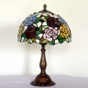 12 Inch Rose Stained Glass Table Lamp