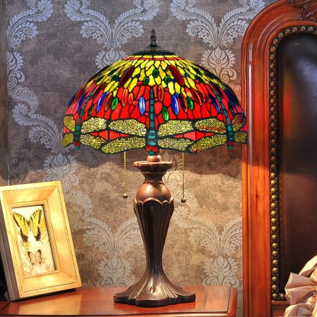 16 Inch Retro Stained Glass Table Lamp