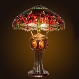 Dragonfly Stained Glass Table Lamp