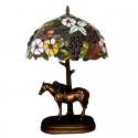12 Inch Horse Rural Stained Glass Table Lamp